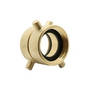 1-1/2" Female NH/NST X 1-1/2" Female NPSH Brass Double Swivel Fire Hose / Hydrant Adapter with Pin Lug - W03