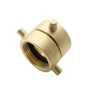1-1/2" Female NH/NST X 1-1/2" Female NPSH Brass Double Swivel Fire Hose / Hydrant Adapter with Pin Lug - W04