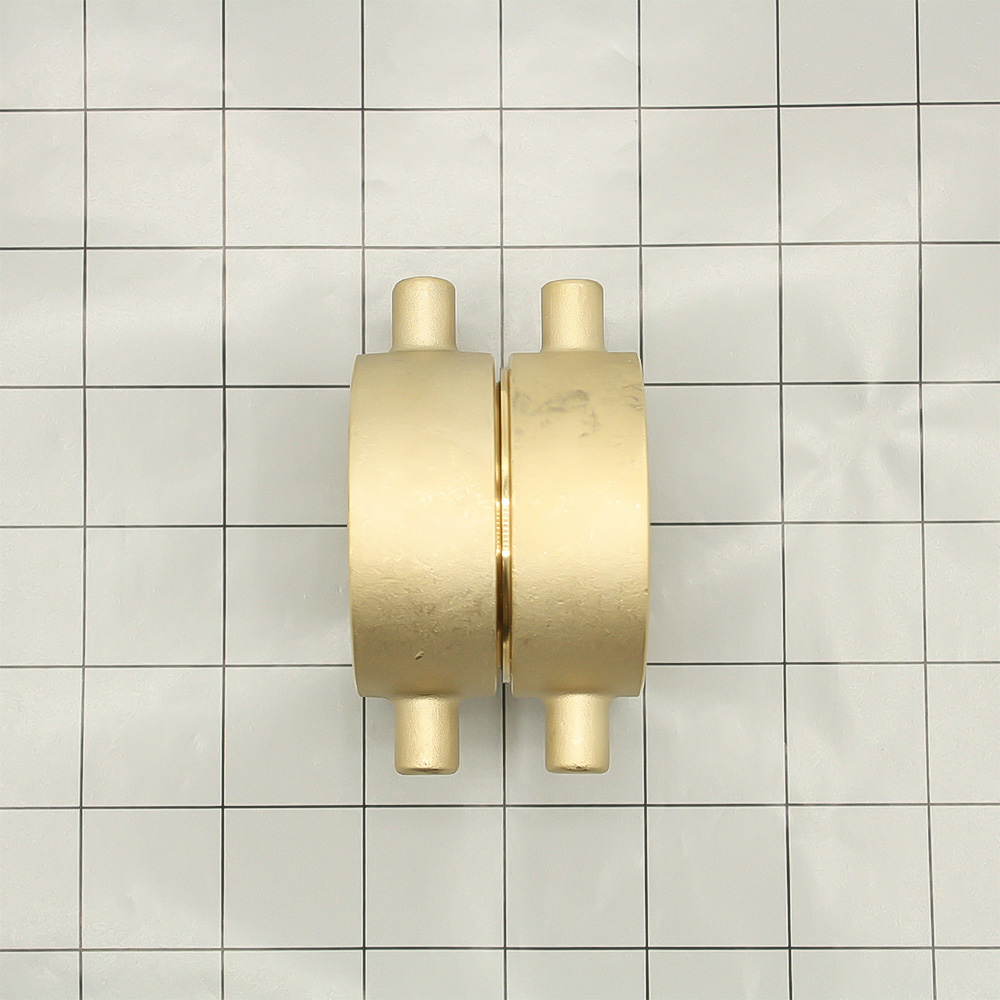 1-1/2" Female NPSH X 1-1/2" Female NPSH Brass Double Swivel Fire Hose / Hydrant Adapter with Pin Lug - W05