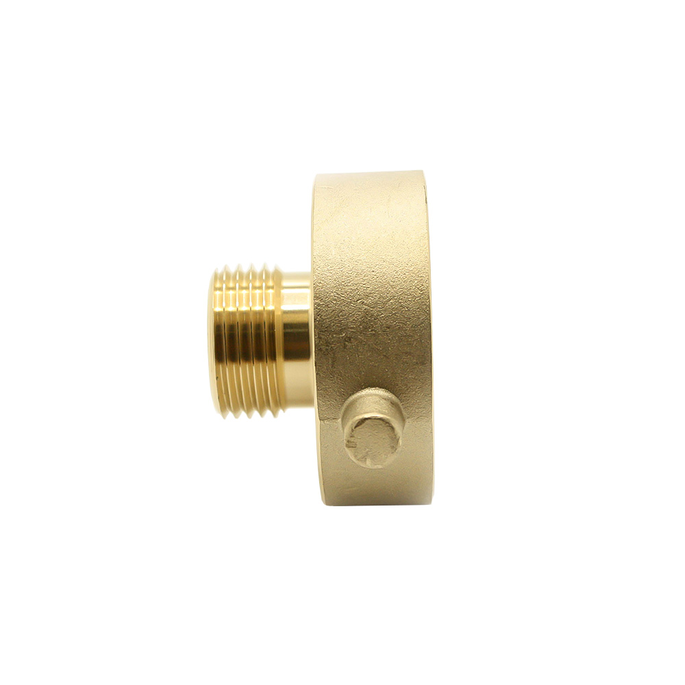 2-1/2" Female NH/NST X 1-1/2" Male NH/NST Brass Rigid Fire Hose / Hydrant Reducer Adapter with Pin Lug - W03