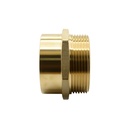 2-1/2" Female NPT X 2-1/2" Male NH/NST Brass HEX Fire Hose / Hydrant Adapter - W03