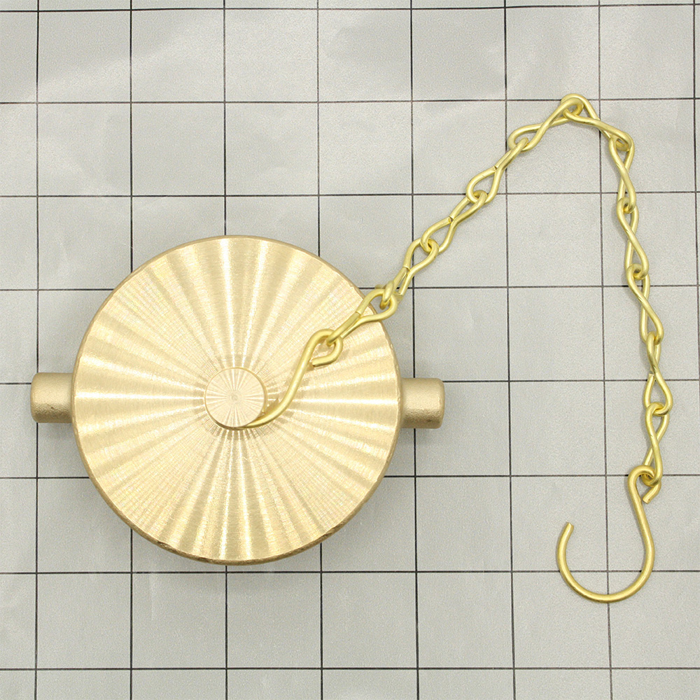 1-1/2" NPSH Brass Cap with Chain - Pin Lug - W05
