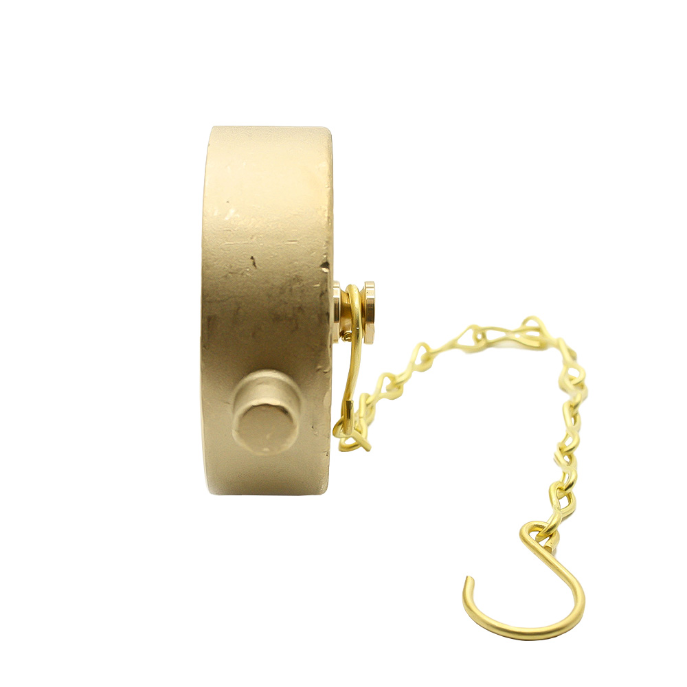 2-1/2" NPSH Brass Cap with Chain - Pin Lug - W02