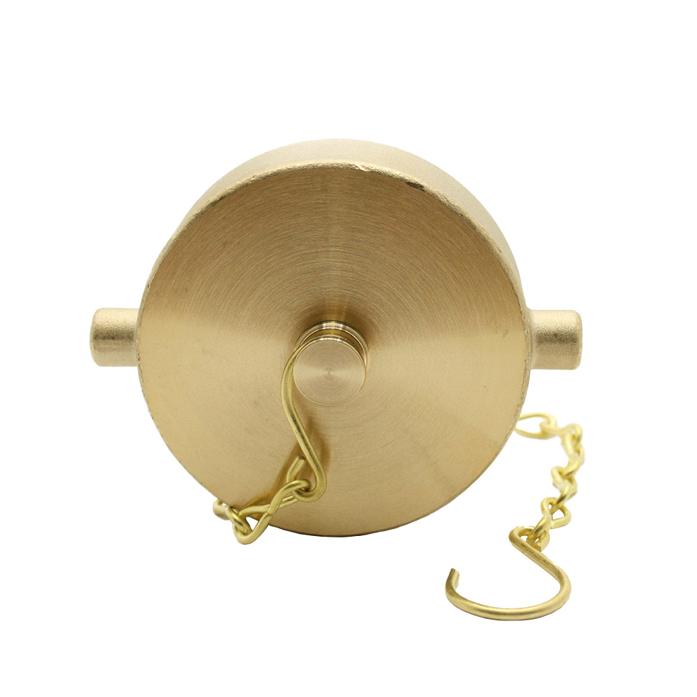 2-1/2" NPSH Brass Cap with Chain - Pin Lug - W04