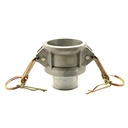 2" Female Camlock Coupler x 2" Male NPT Aluminum Fitting with Brass Handles - Style B - W02