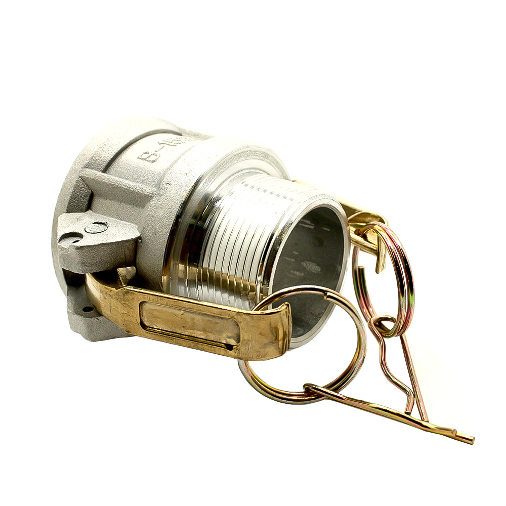 2" Female Camlock Coupler x 2" Male NPT Aluminum Fitting with Brass Handles - Style B - W04