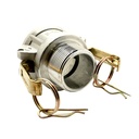 2-1/2" Female Camlock Coupler x 2-1/2" Male NPT Aluminum Fitting with Brass Handles - Style B - W05