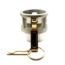 3" Female Camlock Coupler x 3" Male NPT Aluminum Fitting with Brass Handles - Style B - W03