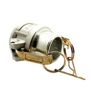 3" Female Camlock Coupler x 3" Male NPT Aluminum Fitting with Brass Handles - Style B - W04