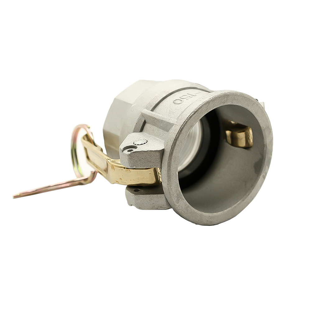 2-1/2" Female Camlock Coupler x 2-1/2" Female NPT Aluminum Fitting with Brass Handles - Style D - W02