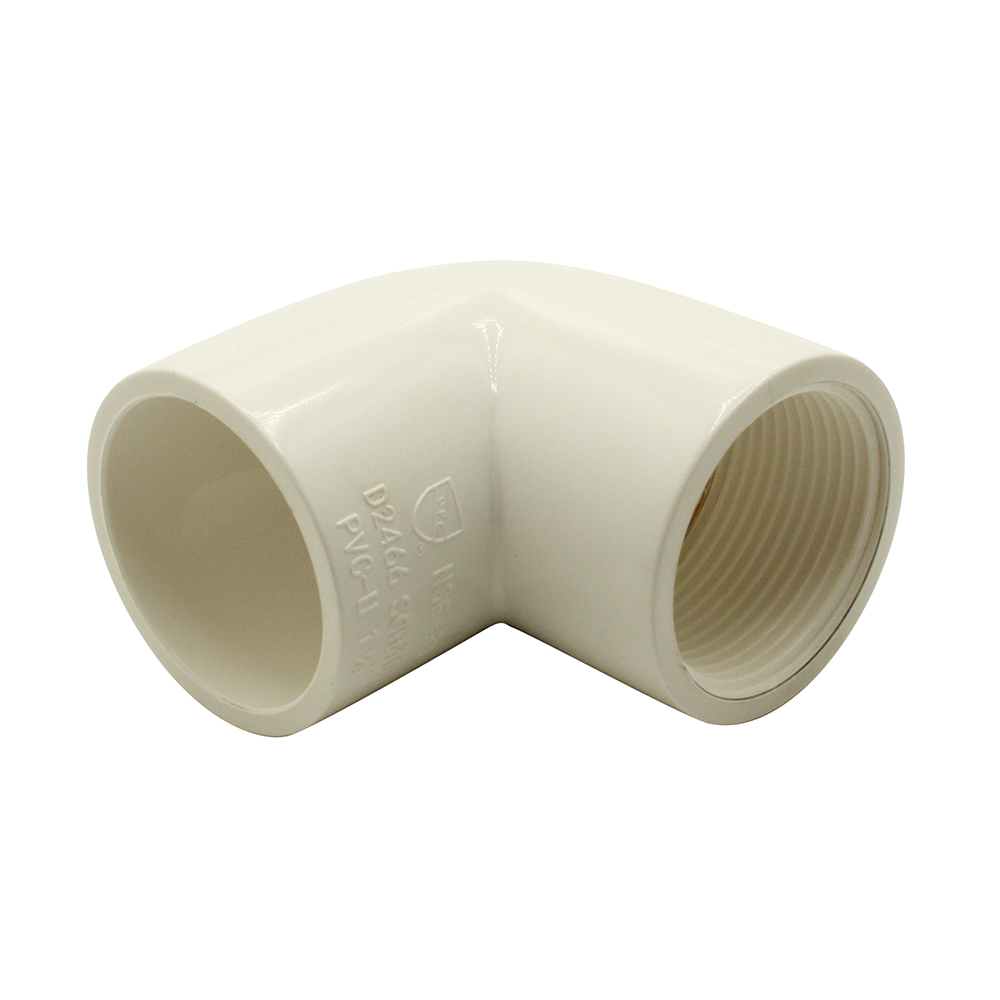 1-1/4" Slip x Threaded PVC 90 Degree Elbow SCH40 - W03