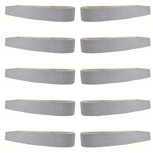 1-1/2" x 30" Aluminum Oxide Sanding Belt, 320 Grit Premium Japanese Material - WHITE (HPG-331-62) - 10 Pack - W02