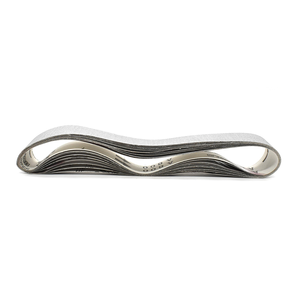 1-1/2" x 30" Aluminum Oxide Sanding Belt, 600 Grit Premium Japanese Material - WHITE (HPG-331-62) - 10 Pack - W02