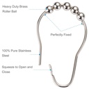 Shower Curtain Rings Hooks-[12/PACK] - W06