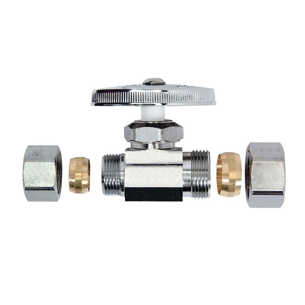 5470-T 5/8" Comp x 3/8" Comp Multi-Turn Straight Stop Valve (4400470) - W02