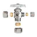 5598-T 5/8" Comp x 1/2" Comp x 3/8" Comp Multi-Turn Angle Stop Valve (4401198) - W02