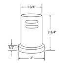 5703-T Heavy-Duty Flanged Air Gap Cap - WHITE (4402271) - W03