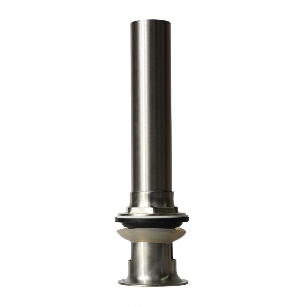 5710-T Brass Grid P.O Plug with Overlflow - 1-1/4"  x 6" Tailpiece - Satin Nickel - W02