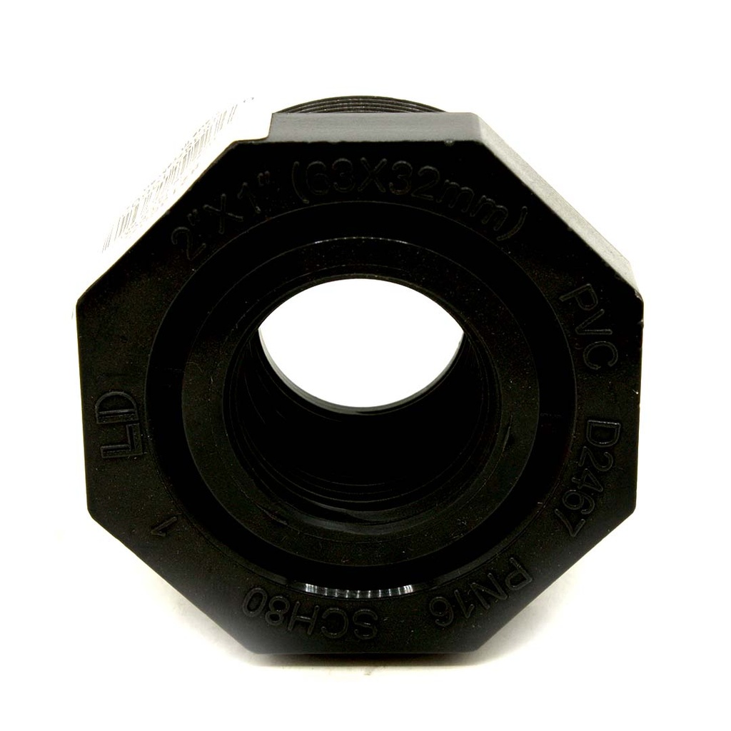 2" x 1" Threaded x Threaded PVC Bushing SCH80 - W03