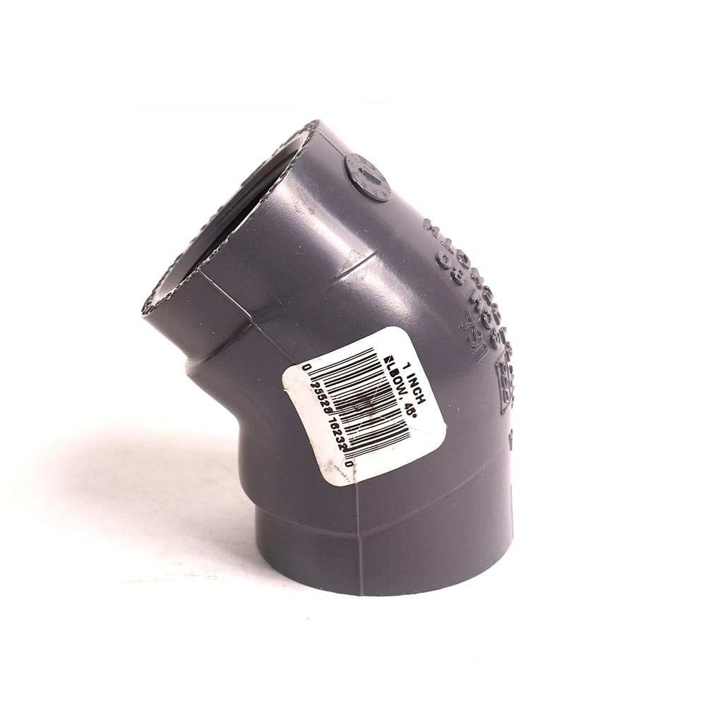 1" Threaded x Threaded PVC 45 Elbow SCH80 - W02