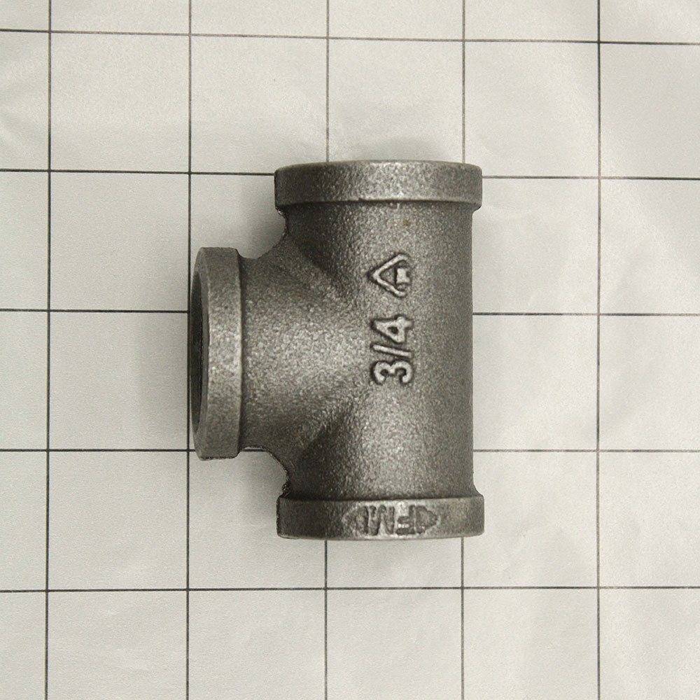 4"  Black Steel Tee   - W05