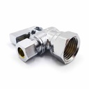 6458-T 1/2" FIP x 1/4" Comp Quater-Turn Angle Stop Valve (4402458 & 2458-T) - W03