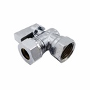 6460-T 1/2" FIP x 1/2" Slip Joint Quater-Turn Angle Stop Valve  (4402460) - W03