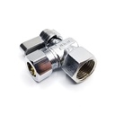 6461-T 1/2" FIP x 1/2" Comp. Quater-Turn Angle Stop Valve (4402461) - W03