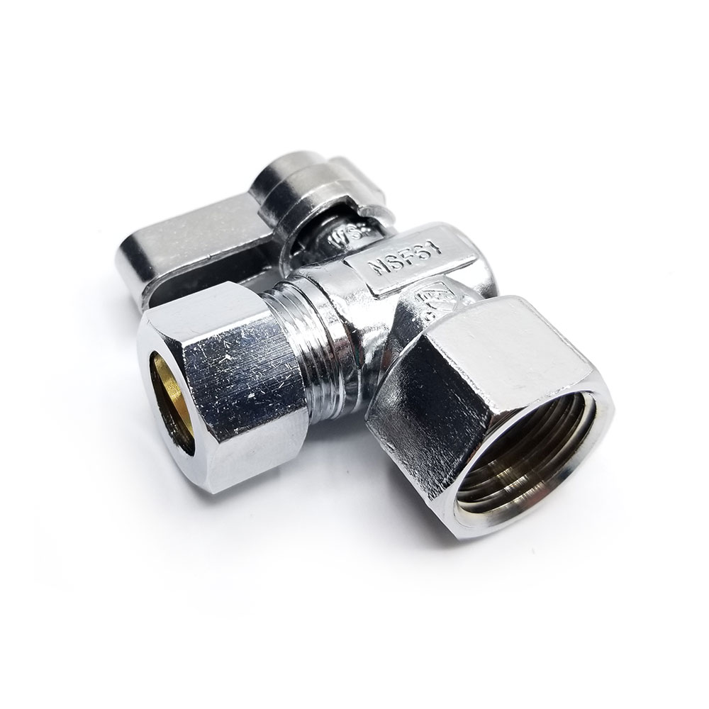6465-T 5/8" Comp x 1/2" Comp Quater-Turn Angle Stop Valve (4402465 & 2465-T) - W03