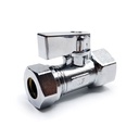 6466-T 1/2" FIP x 1/2" Slip Joint Quater-Turn Straight Stop Valve - W02