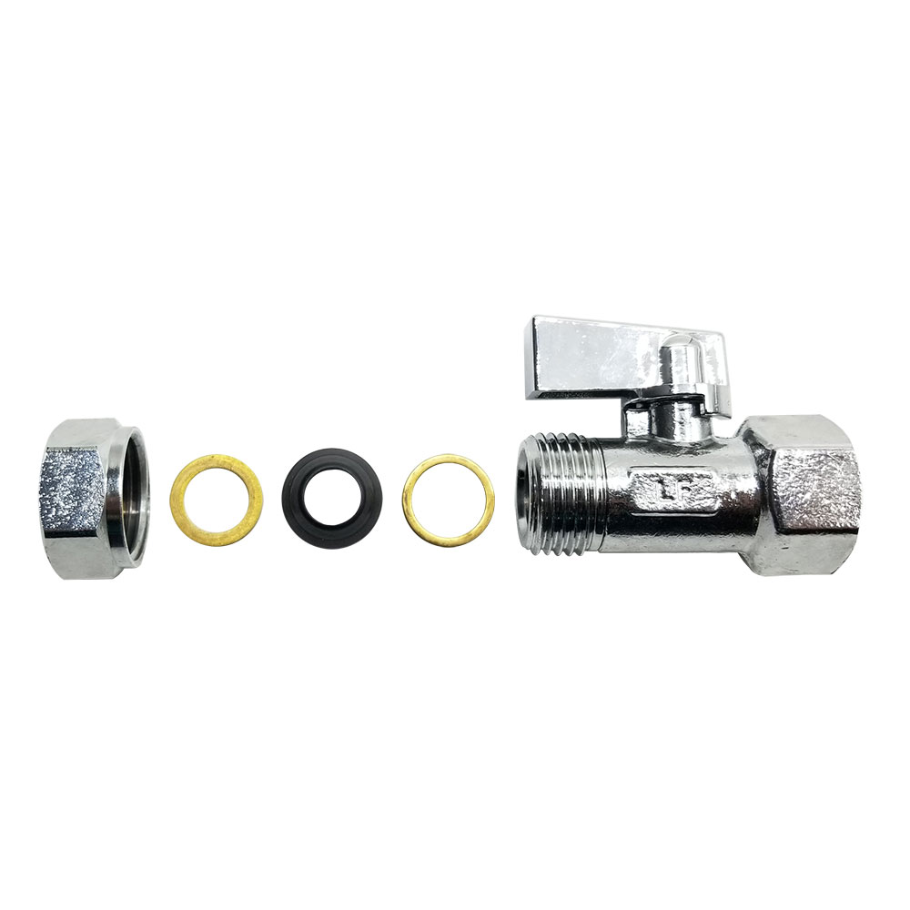 6466-T 1/2" FIP x 1/2" Slip Joint Quater-Turn Straight Stop Valve - W03