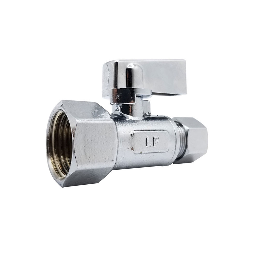 6467-T 1/2" FIP x 3/8" Comp Quater-Turn Straight Stop Valve - W03