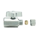 6467-T 1/2" FIP x 3/8" Comp Quater-Turn Straight Stop Valve - W04