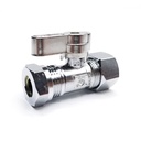 6471-T 5/8" Comp x 1/2" Slip Joint Quater-Turn Straight Stop Valve - W02