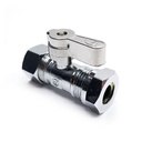 6471-T 5/8" Comp x 1/2" Slip Joint Quater-Turn Straight Stop Valve - W03