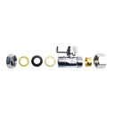 6471-T 5/8" Comp x 1/2" Slip Joint Quater-Turn Straight Stop Valve - W04