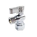 6472-T 5/8" Coarse Threads x 3/8" Comp. Quarter-Turn Angle Stop - W02