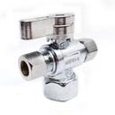 6479-T 1/2" FIP x 3/8" Comp x 3/8" Comp Quater-Turn Angle Stop Valve (4402479) - W02