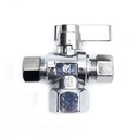 6479-T 1/2" FIP x 3/8" Comp x 3/8" Comp Quater-Turn Angle Stop Valve (4402479) - W03