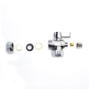6483-T 1/2" FIP x 1/2" Slip Joint x 1/4" Comp Quater-Turn Angle Stop Valve (4402483 & 2483-T) - W04