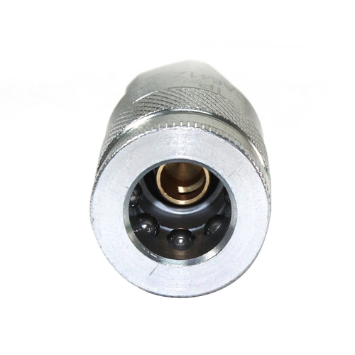 3/8" x 1/4" MPT Auto Steel Coupler Reducer - Silver - 25 Bulk Pack - W03