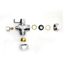 6488-T 5/8" Comp x 1/2" Slip Joint x 1/4" Comp Quater-Turn Angle Stop Valve - W03