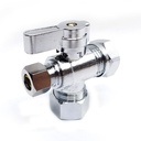 6489-T 5/8" Comp x 1/2" Slip Joint x 3/8" Comp Quater-Turn Angle Stop Valve(4402489 & 2489-T) - W02