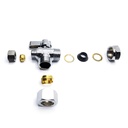 6489-T 5/8" Comp x 1/2" Slip Joint x 3/8" Comp Quater-Turn Angle Stop Valve(4402489 & 2489-T) - W05