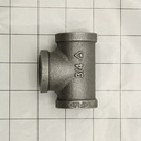 1/2"  Black Steel Tee - W05