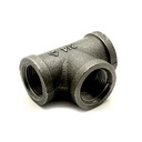 3/4"  Black Steel Tee - W02