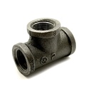 3/4"  Black Steel Tee - W04