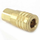 1/4" x 1/4" FPT ARO Series Brass Coupler
 - 50 Pack Bulk - W03