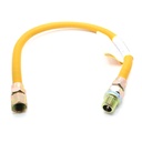 8695-T,  5/8" OD  X 1/2" ID - 1/2" MIP x 1/2" FIP , 36  in Length  YELLOW GAS FLEX with GASTOP VALVE  - W02