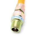 8695-T,  5/8" OD  X 1/2" ID - 1/2" MIP x 1/2" FIP , 36  in Length  YELLOW GAS FLEX with GASTOP VALVE  - W03